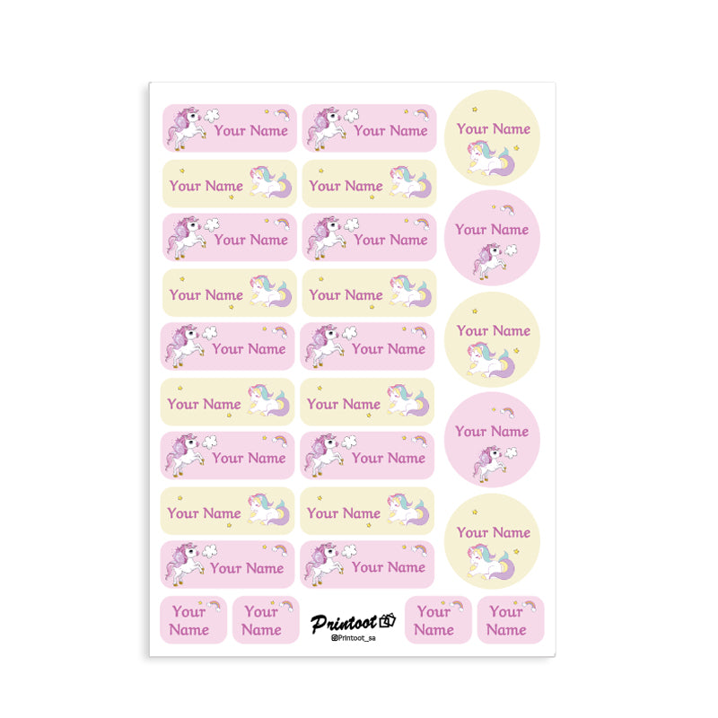 Unicorn Name stickers 