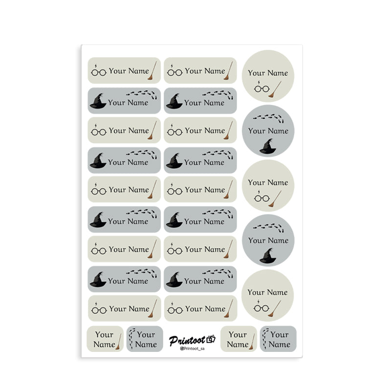 Harry Potter Name stickers