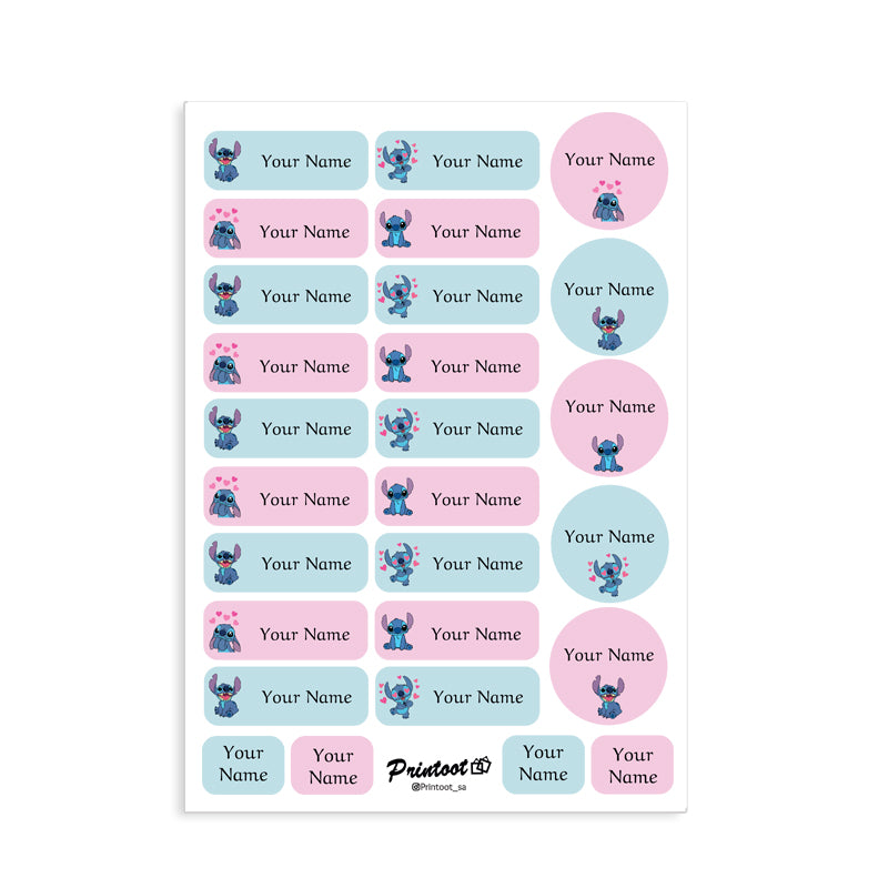 Stitch Name stickers