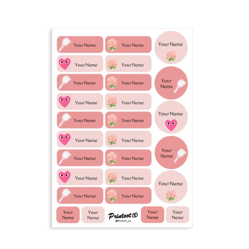 Heart Name stickers