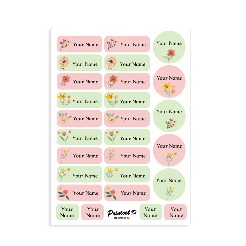  Flowers Name stickers