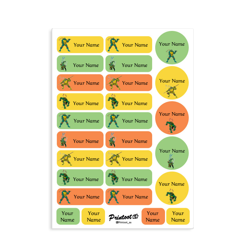 ستيكر الاسماء سلاحف النينجا