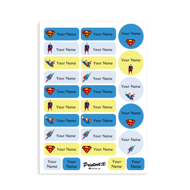  Superman Name stickers