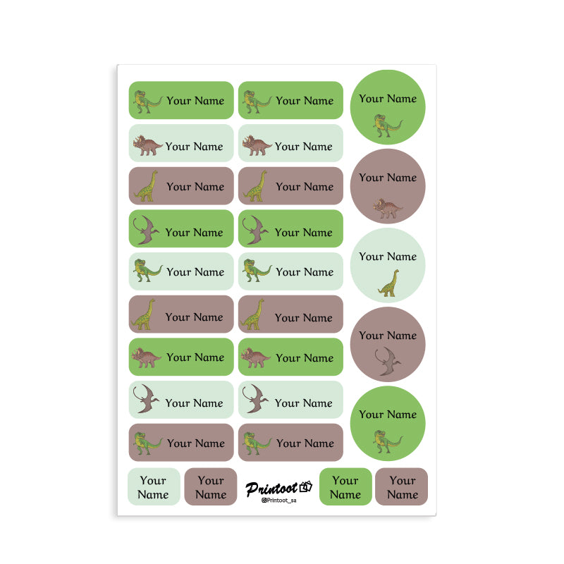 Dinosaur Name stickers