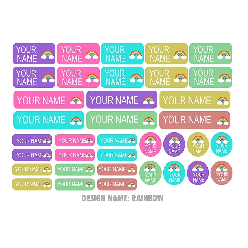 Assorted name stickers